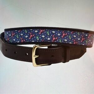 Vineyard Vines Lobster Canvas Club Belt  Size 30